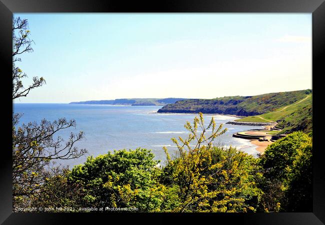 Coastline, Scarborough, Yorkshire. Framed Print by john hill