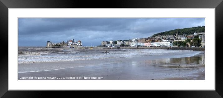 Weston Super Mare Somerset Framed Mounted Print by Diana Mower