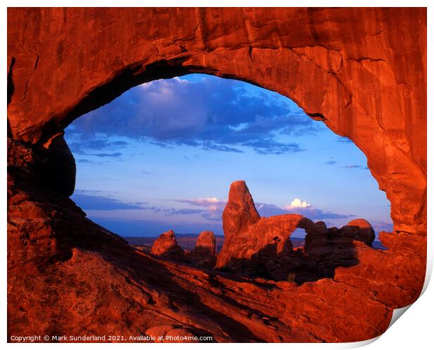 North Window and Turret Arch Print by Mark Sunderland