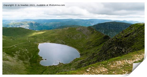 Panoramic Red Tarn and Striding Edge from Helvelly Print by Jo Sowden