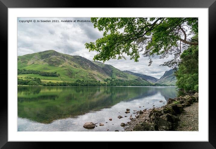 Buttermere Reflections Framed Mounted Print by Jo Sowden