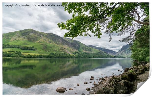Buttermere Reflections Print by Jo Sowden