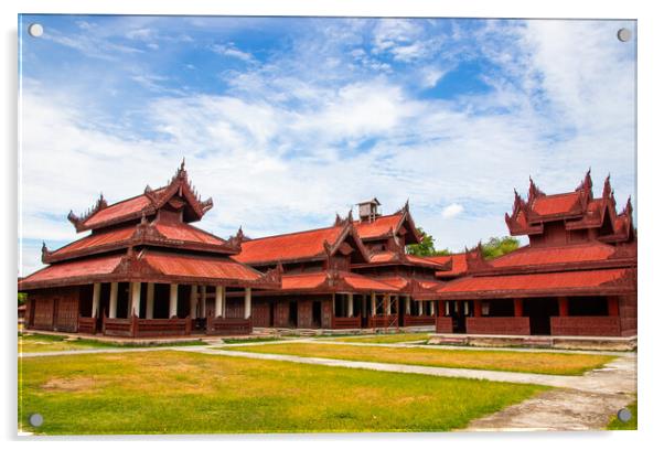Mandalay Palace in Mandalay Myanmar Burma Acrylic by Wilfried Strang