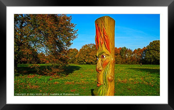 Totem pool on Edge of Playing Field  Framed Mounted Print by GJS Photography Artist