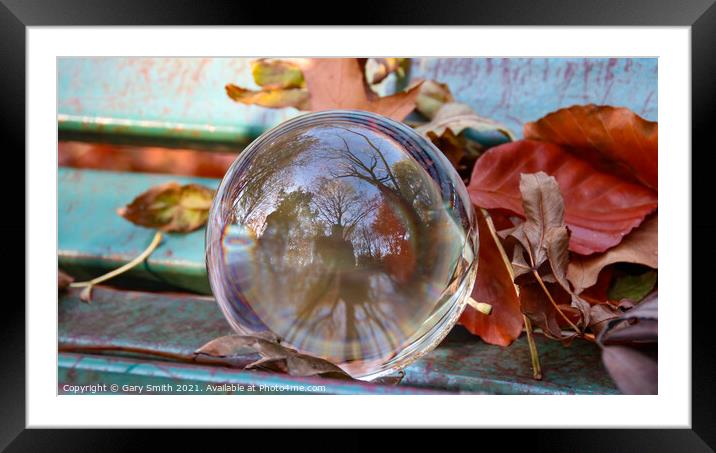 Photo ball With Autumn Colours Framed Mounted Print by GJS Photography Artist