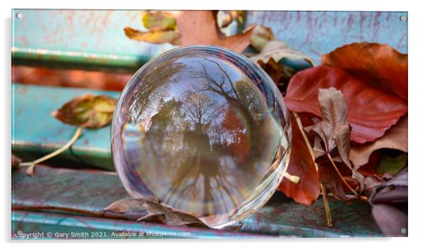 Photo ball With Autumn Colours Acrylic by GJS Photography Artist