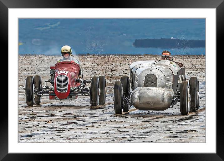 Beach racers Framed Mounted Print by Kev Robertson