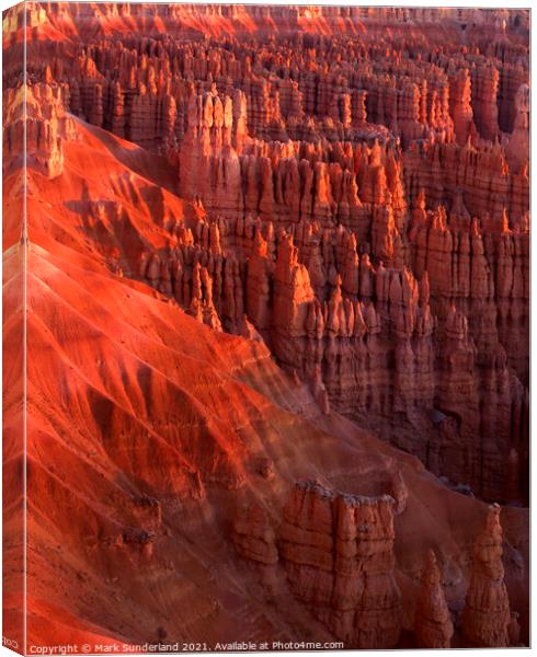 Bryce Canyon at Sunrise Canvas Print by Mark Sunderland
