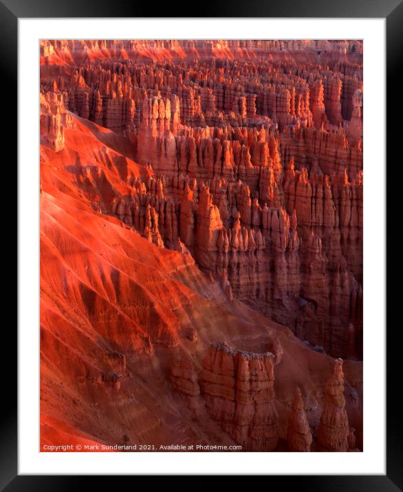 Bryce Canyon at Sunrise Framed Mounted Print by Mark Sunderland