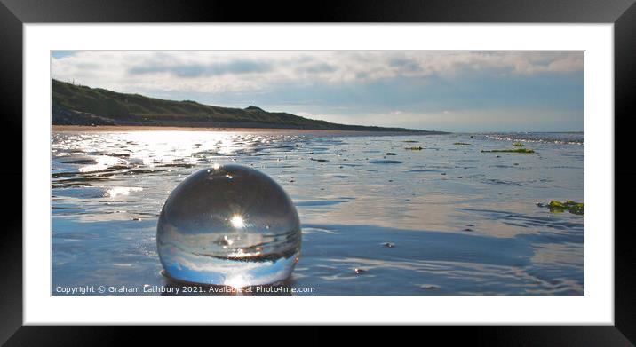Lens-Ball Penidne Sands, South Wales Framed Mounted Print by Graham Lathbury
