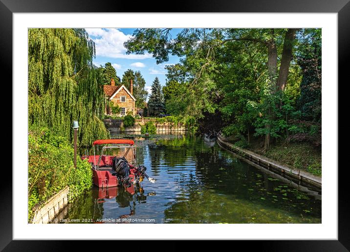 Tranquil River Scene Framed Mounted Print by Ian Lewis