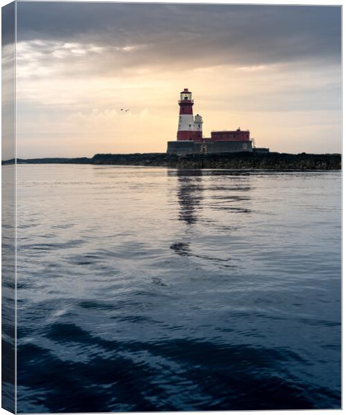 Longstone Lighthouse, Farne Islands, Northumberlan Canvas Print by Mark Jones