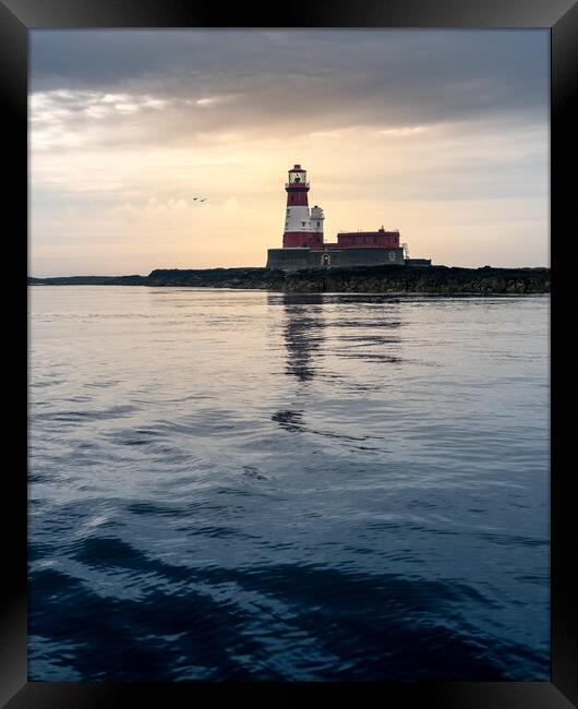 Longstone Lighthouse, Farne Islands, Northumberlan Framed Print by Mark Jones