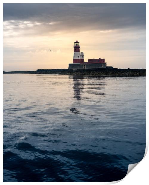 Longstone Lighthouse, Farne Islands, Northumberlan Print by Mark Jones