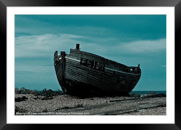 An Old Wrecked Fishing Boat 6 Framed Mounted Print by Dawn O'Connor