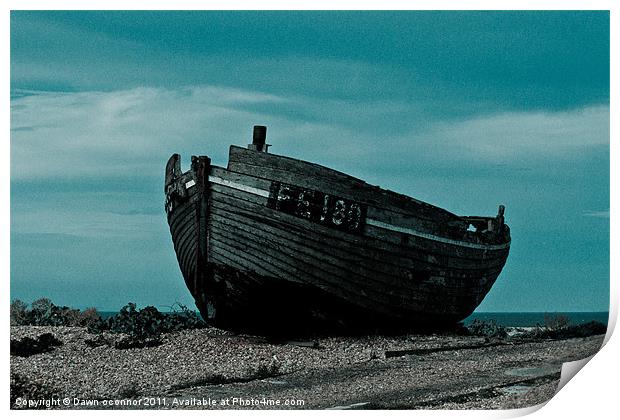 An Old Wrecked Fishing Boat 6 Print by Dawn O'Connor