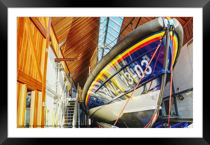 Exmouth Lifeboat Reflections  Framed Mounted Print by Peter F Hunt