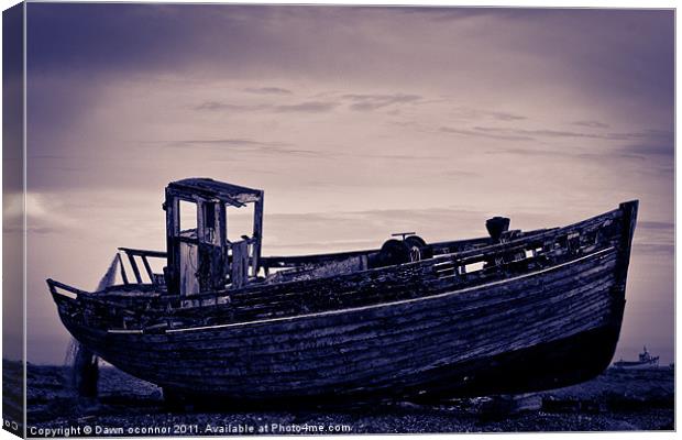 An Old Wrecked Fishing Boat 7 Canvas Print by Dawn O'Connor