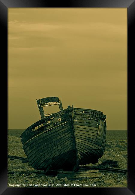 An Old Wrecked Fishing Boat 8 Framed Print by Dawn O'Connor