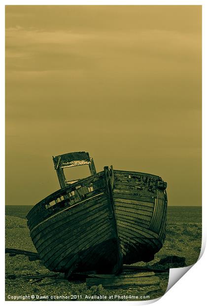 An Old Wrecked Fishing Boat 8 Print by Dawn O'Connor