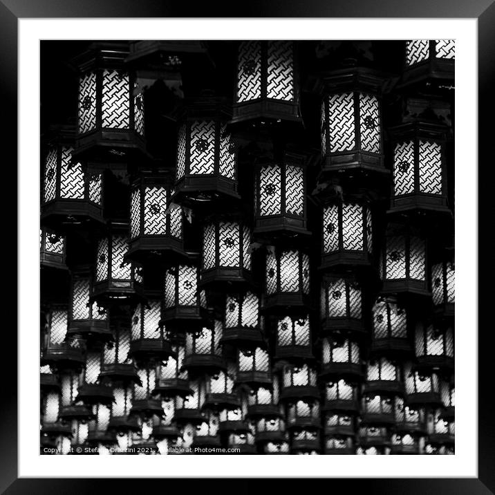 Temple Lanterns (2010) Framed Mounted Print by Stefano Orazzini