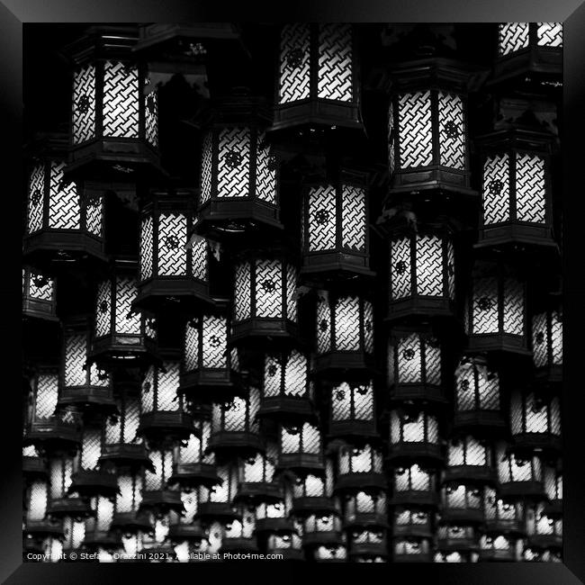 Temple Lanterns (2010) Framed Print by Stefano Orazzini
