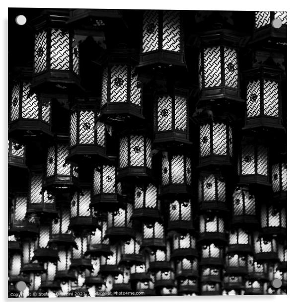 Temple Lanterns (2010) Acrylic by Stefano Orazzini