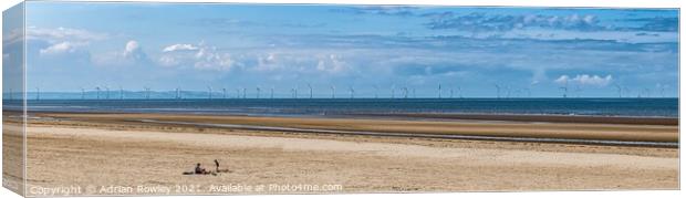 Picnic at Formby Canvas Print by Adrian Rowley