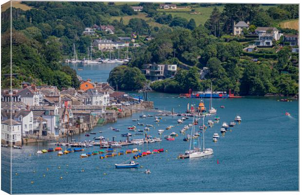 Fowey Harbour and River - Cornwall, UK. Canvas Print by Malcolm McHugh