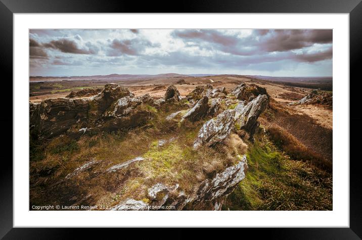 Roc'h Trevezel, one of the mountains in the Finistère National park Framed Mounted Print by Laurent Renault