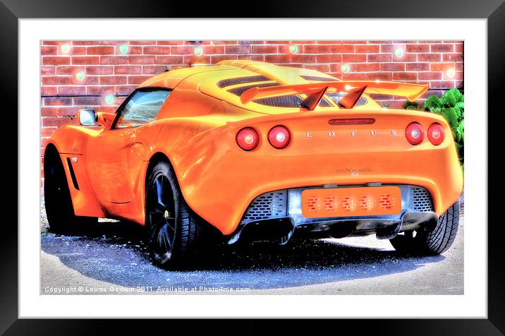 Lotus Car Framed Mounted Print by Louise Godwin
