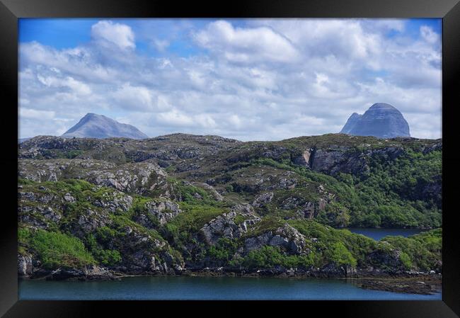 Suilven and Canisp Framed Print by Jacqi Elmslie