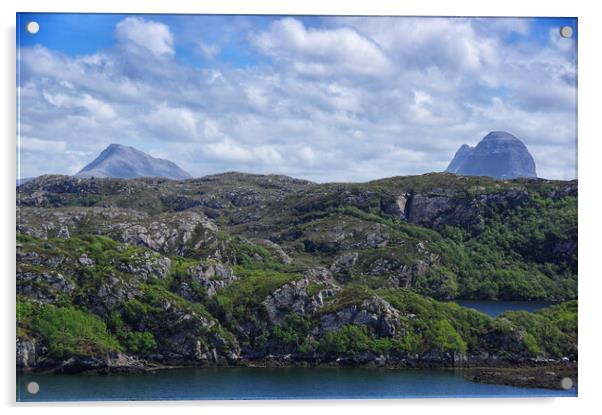 Suilven and Canisp Acrylic by Jacqi Elmslie