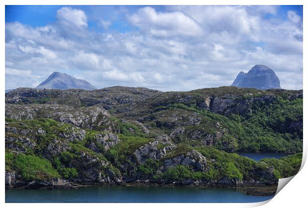 Suilven and Canisp Print by Jacqi Elmslie
