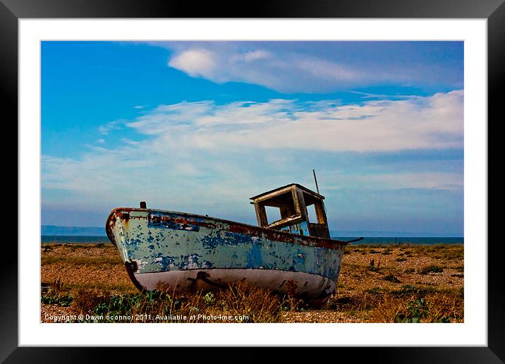 An Old Wrecked Fishing Boat 9 Framed Mounted Print by Dawn O'Connor