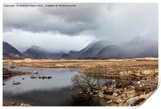 Lochan na h Achlaise Print by Graham Moore
