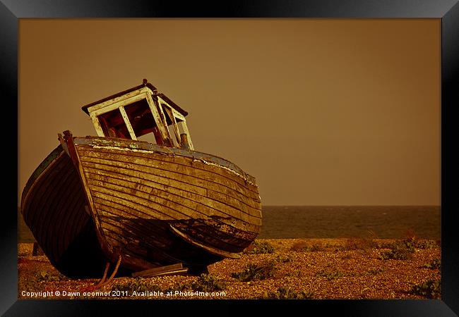 An Old Wrecked Fishing Boat 11 Framed Print by Dawn O'Connor