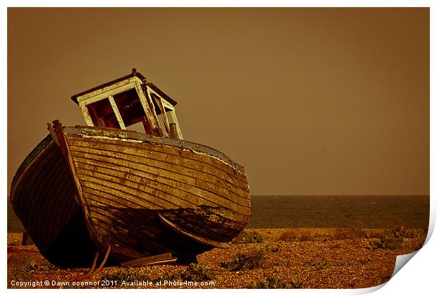 An Old Wrecked Fishing Boat 11 Print by Dawn O'Connor