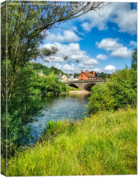 The Bridge at Usk (Southside) Canvas Print by Lee Kershaw
