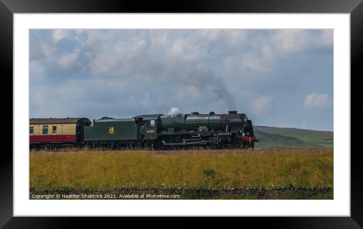 The Royal Scot engine with The Fellsman train Framed Mounted Print by Heather Sheldrick