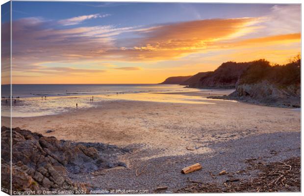 Caswell Bay, Gower Canvas Print by Dan Santillo