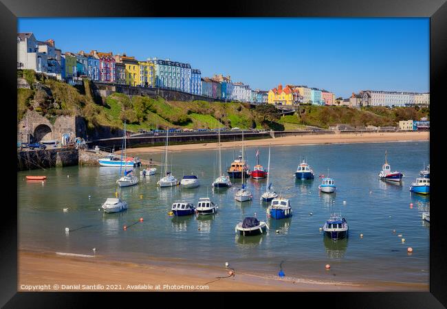 Tenby Harbour, Pembrokeshire Framed Print by Dan Santillo