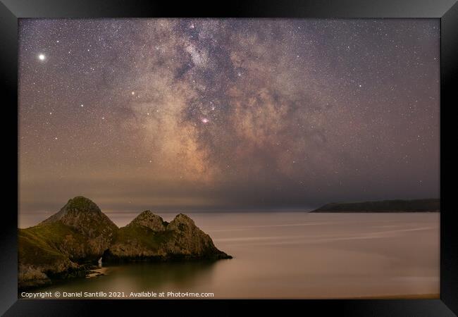 Three Cliffs Bay, Gower Framed Print by Dan Santillo