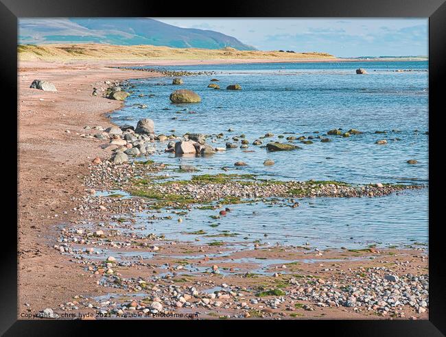 Seascale Beach Cumbria Framed Print by chris hyde