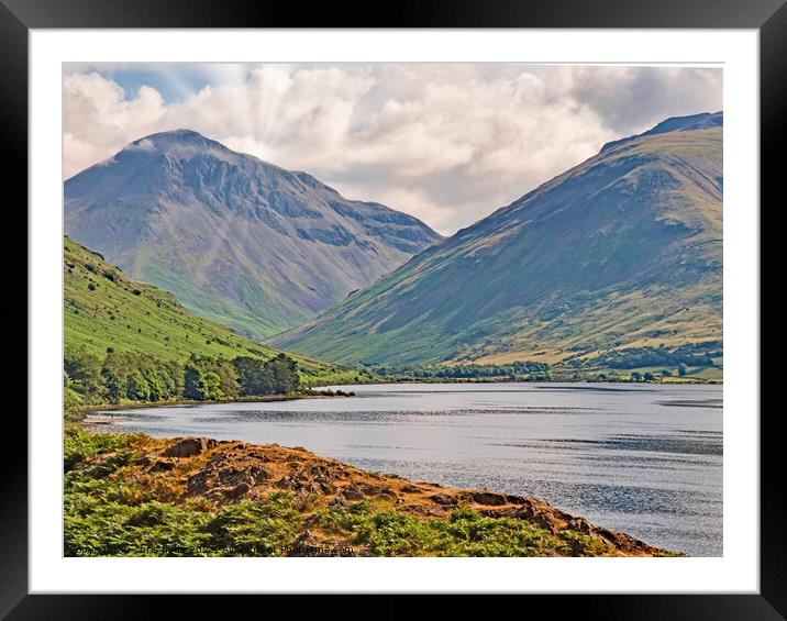 Sunrays over Wast Water Framed Mounted Print by chris hyde