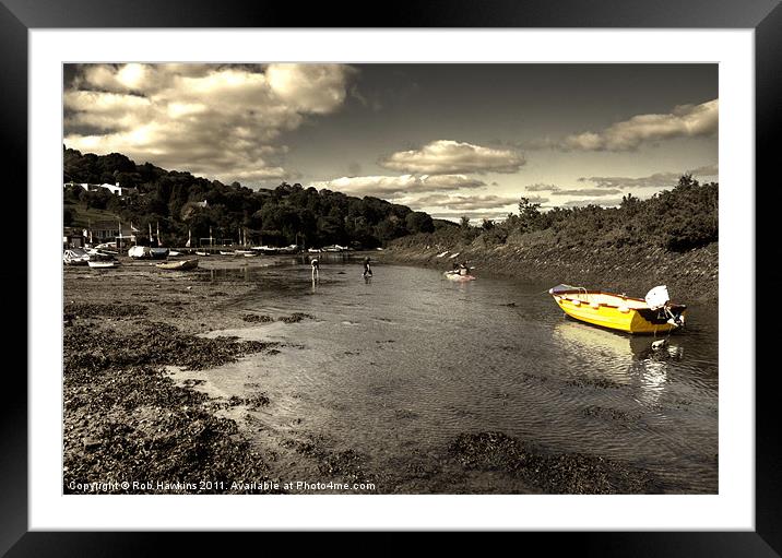 Golant Harbour Framed Mounted Print by Rob Hawkins