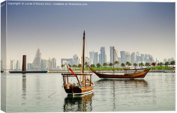 Doha corniche Canvas Print by Lucas D'Souza