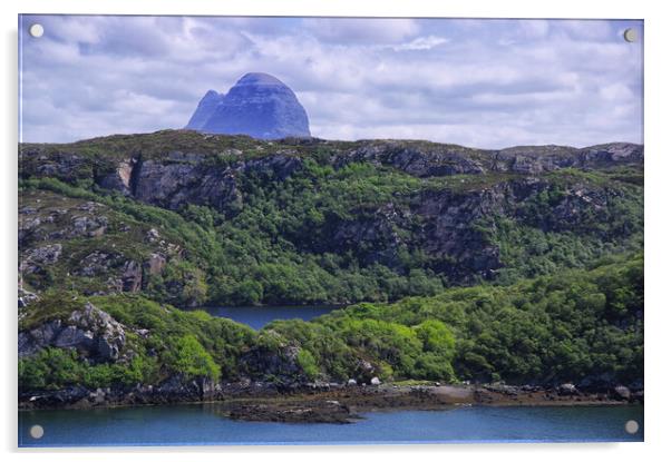 Suilven from Baddidarach Lochinver Acrylic by Jacqi Elmslie