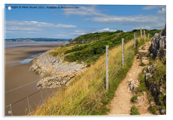 The Lancashire Way at Silverdale and Arnside  Acrylic by Peter Stuart