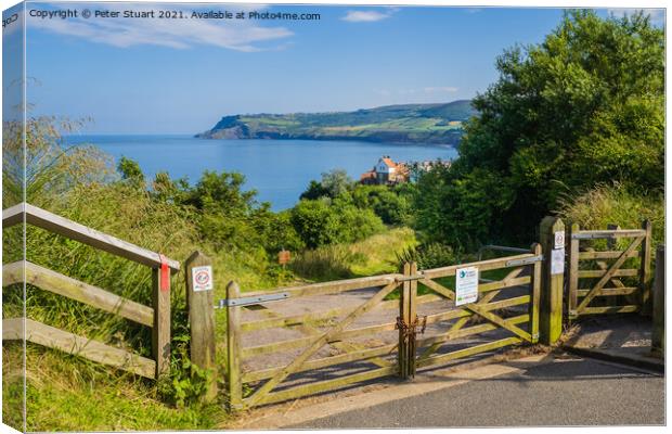 Robin Hoods Bay in North Yorkshire Canvas Print by Peter Stuart